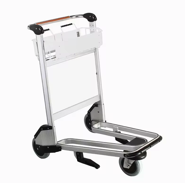 3 Wheels Stainless Steel Airport Luggage Baggage Trolley