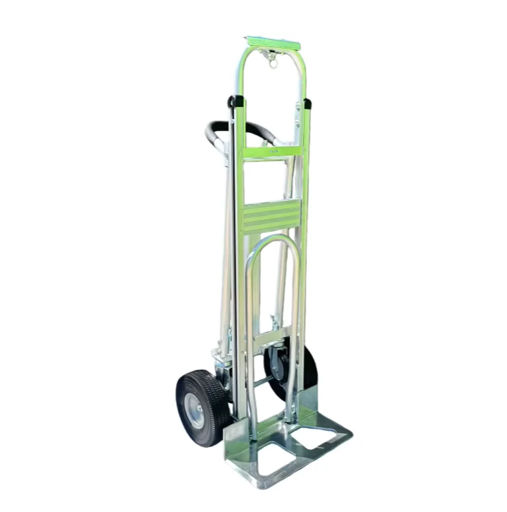 3 in 1 Convertible Foldable Aluminum Four Wheel Hand Trolley with 350kg Capacity for Industrial Use