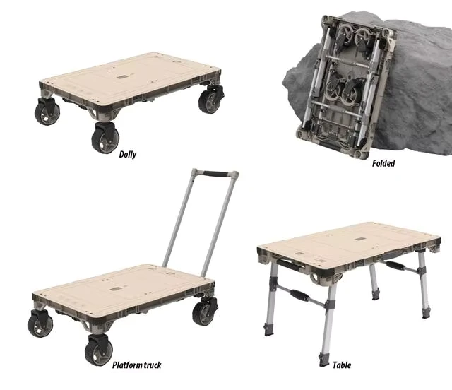 3 in 1 Multifunctional Hand Trucks Table Trolleys Outdoor Folding Wagon Camping Cart