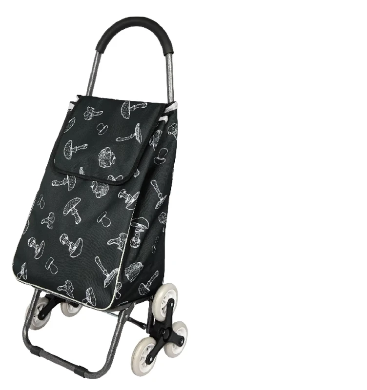3 wheel Portable Shopping Cart with Climbing Wheels Food Folding Waterproof Supermarket Shopping Trolley Bag Large Capacity