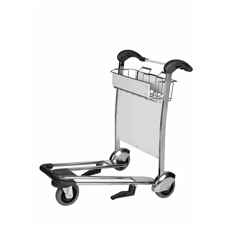3 wheel Stainless Steel Handbrake Airport Trolley Luggage Trolly Baggage Trolley