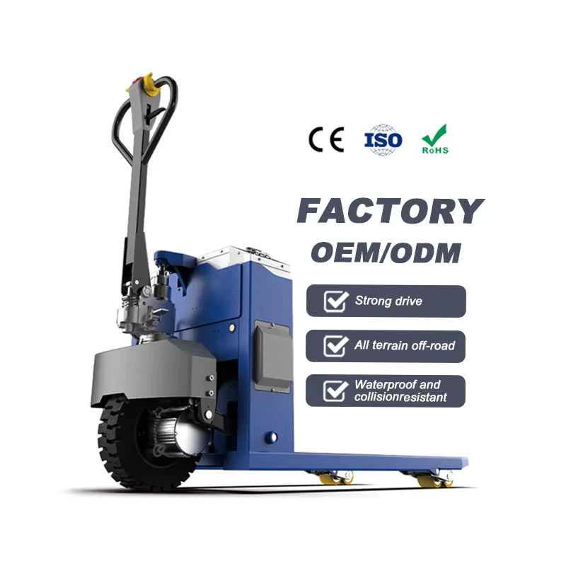 3000KG 3Ton All Electric Pallet Truck Self Propelled Lithium Battery Pallet Jack Forklift Trucks