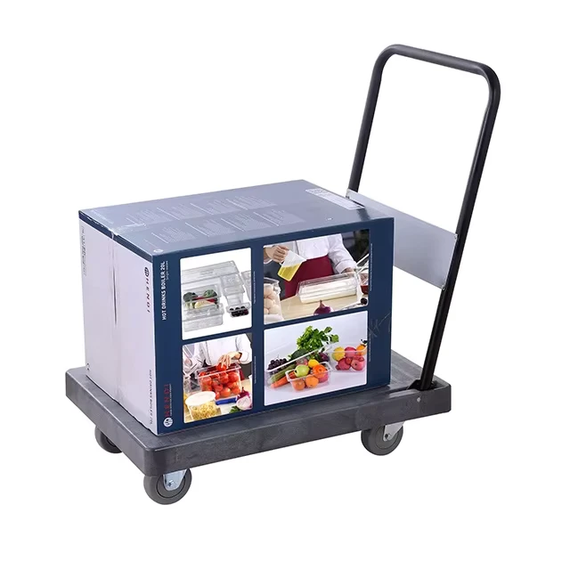 300KGS Heavy Duty Warehouse Folding Trolley Plastic Hand Truck Transport Cart