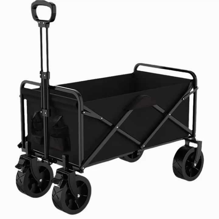 300L Wide Wheels Folding Wagon Portable Camping Cart Collapsible Foldable Trolly for Beach Outdoor Garden Picnic Shopping