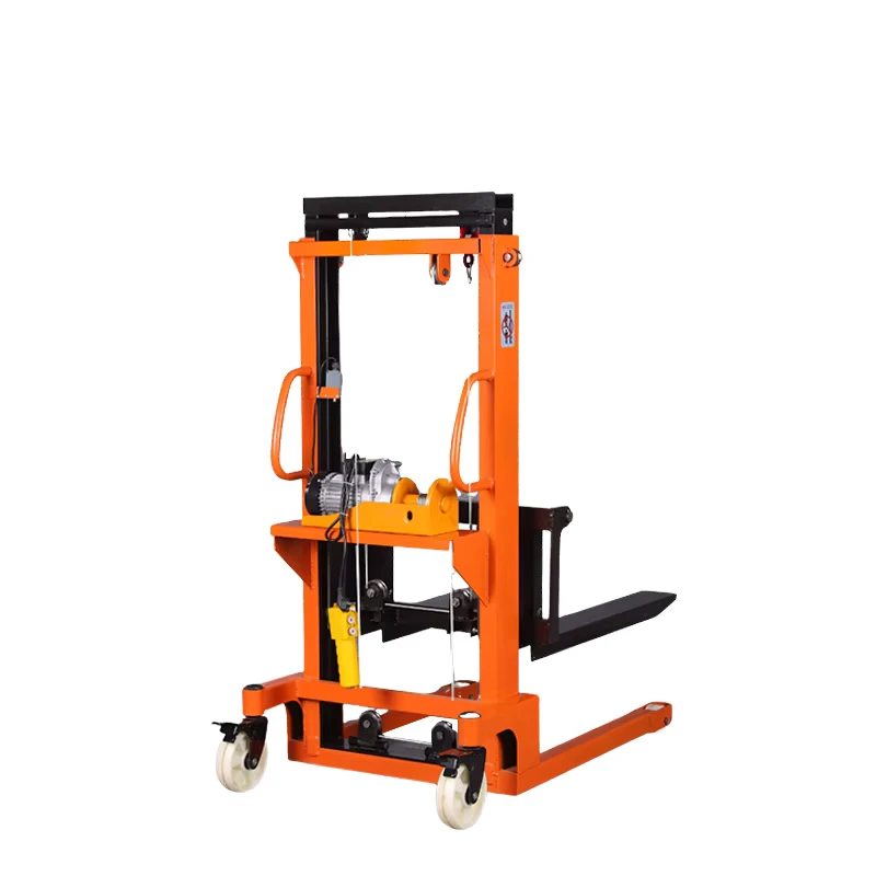 300kg Manual Hydraulic Stacker 1.6m Small Lift Stacker Hand Pallet Forklift Truck