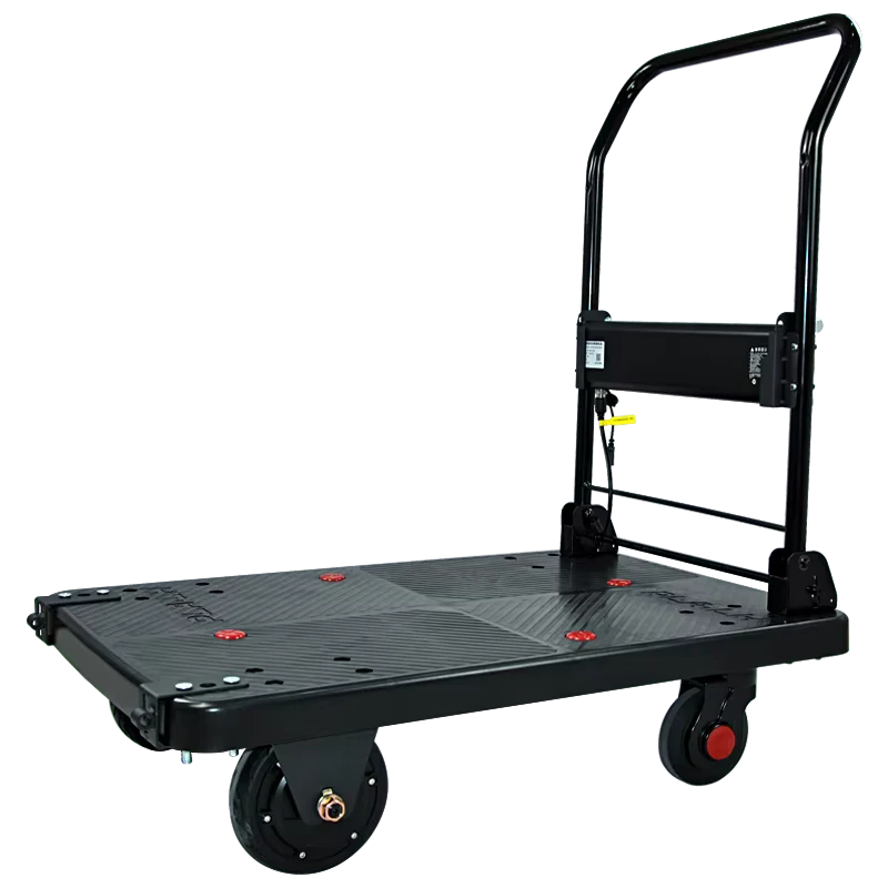 300kgs Heavy Duty Electric Platform Hand Truck Electrical Folding Warehouse Trolley Cart US300-DX-E-FYA Made Plastic