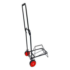 30kg Load Steel Foldable Hand Cart Trolley with Rubber Wheels Durable Black Design for Carrying Goods
