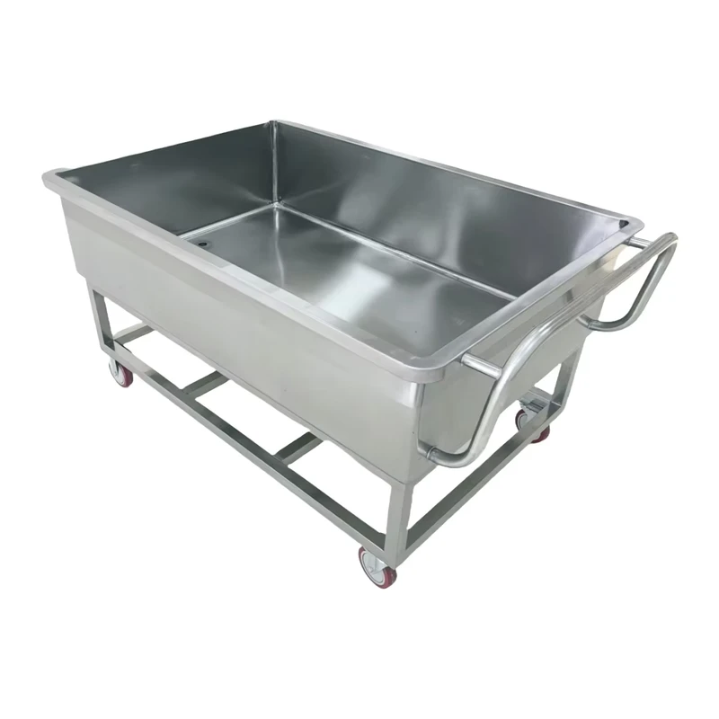 316 Stainless Steel Food Cart Manufacturer Mini Portable Shipping Cart Cheese Factory Container Trolley for Food Industry