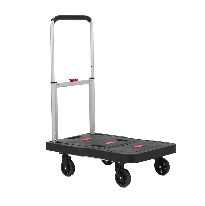 330lbs Multi-purpose Design Plastic Platform Hand Truck Four Wheel Foldable 150kg Folding Hand Truck Dolly