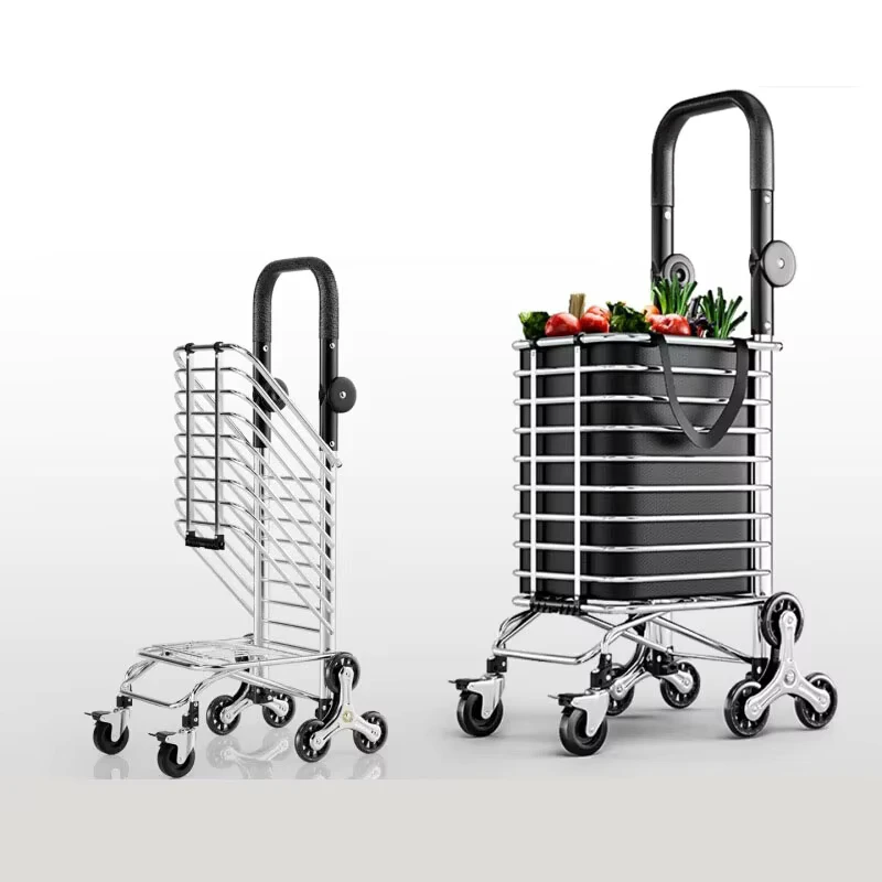35L Stair Climbing Grocery Cart with 8 Wheels for Shopping Cart Grocery Trolley Stair Climbing Handcart