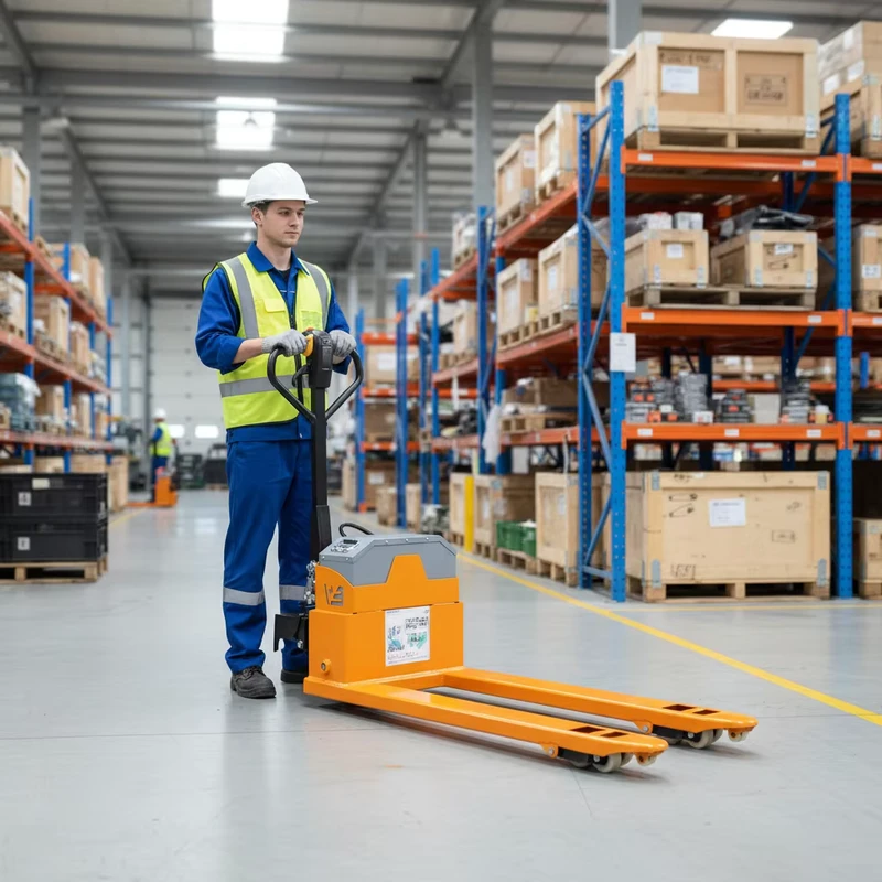 3T Fully Electric Pallet Truck Hand Lift Drive Maintenance-Free Lead-Acid Battery for Factory Logistics Goods Transportation