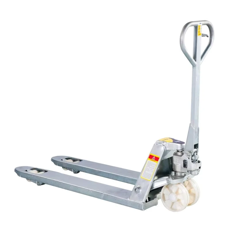 3T Stainless Steel Hand Pallet Truck Manual Forklift Handling Equipment for Warehouse