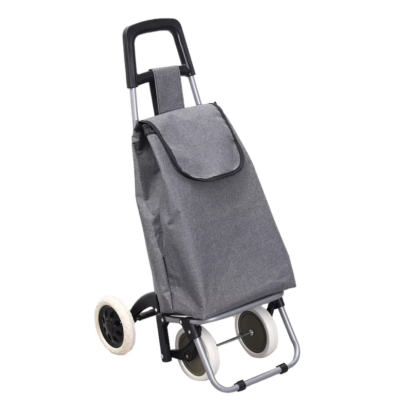 4 Big Wheels Unisex Carts Customize Logo Foldable Waterproof Shopping Trolley Cart for Groceries