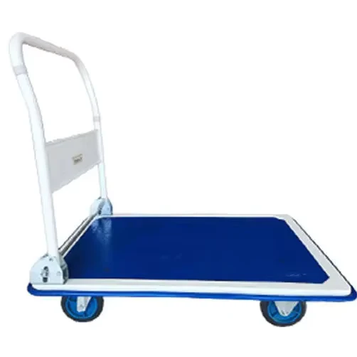 4 Heavy Duty Metal Wheels Customizable Folding Warehouse Design Big Hand Trolley Trucks for Storage Loading OEM Support