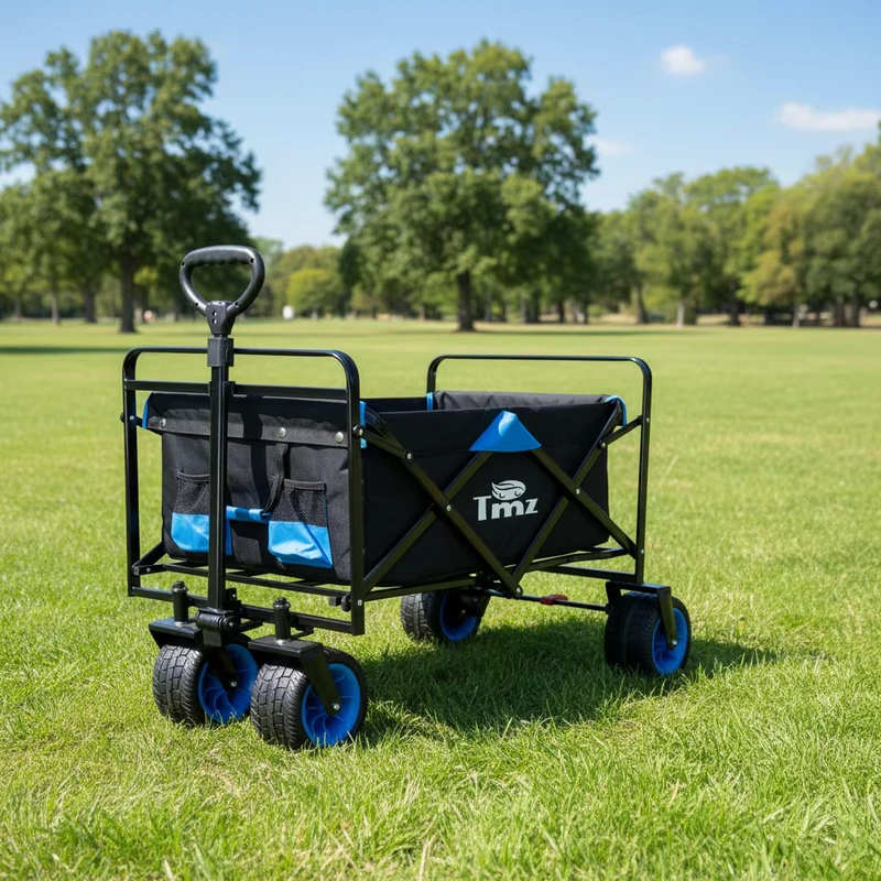 4 Inch All terrain Wheels for Garden Yard Maintenance Collapsible All terrain Garden Cart with Reinforced Frame