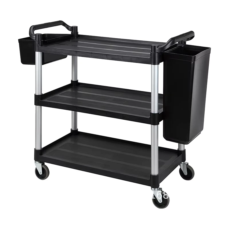 4 Layer Metal Dining Cart Thickened Trolley Bowl Cart for Small Beverage Food Delivery Cleaning Cart for Restaurant