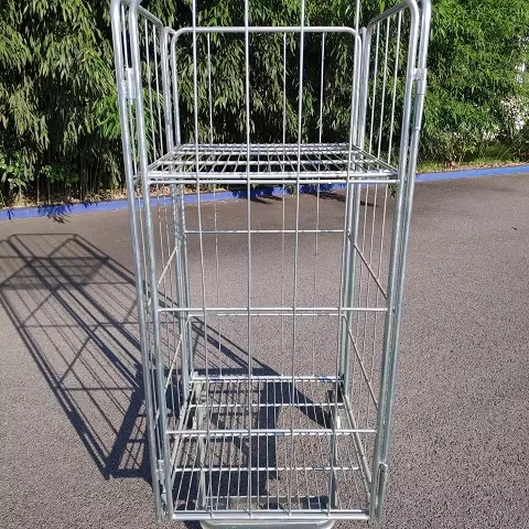 4 Sided Roll Pallet Cage Container Trolley