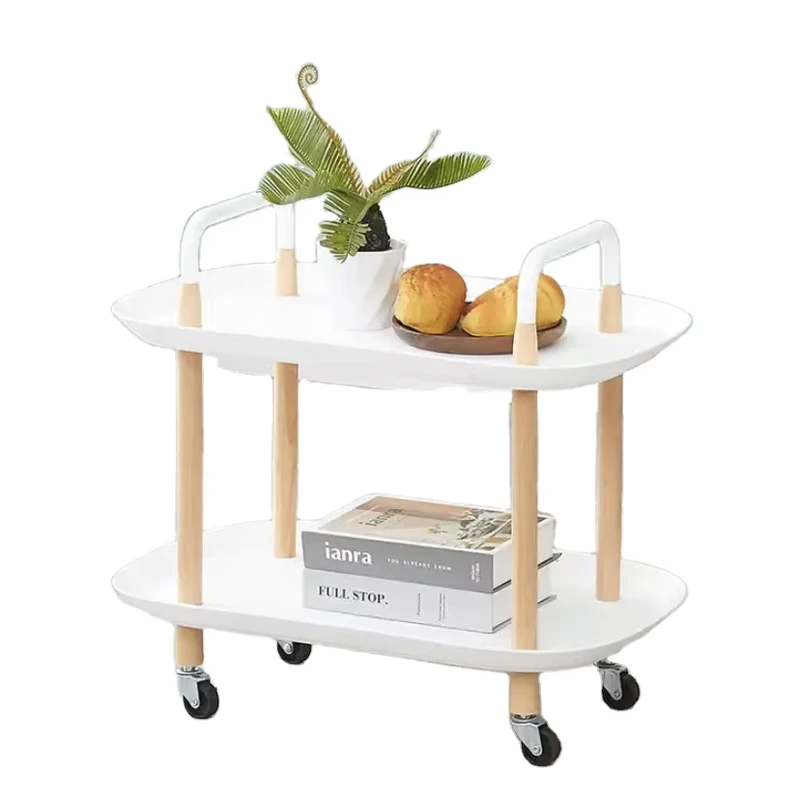 4 Tier Plastic Rolling Wheels Utility Living Room Removable Shelves Kitchen Carts