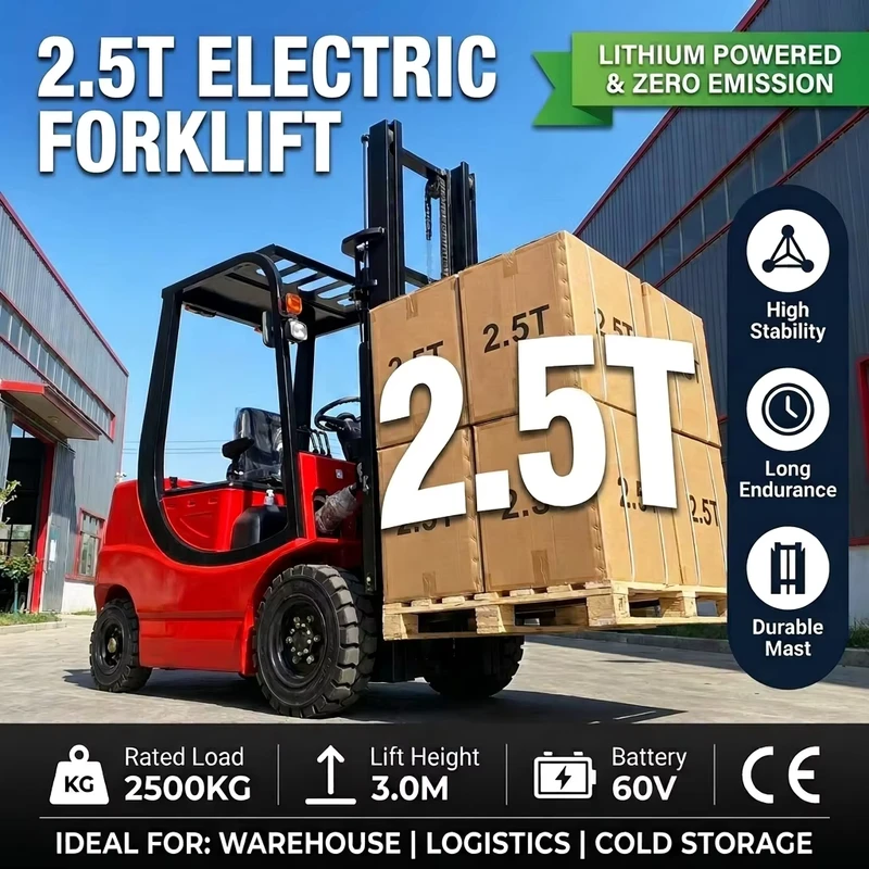 4 Ton High Capacity Electric Forklift Truck Drive System Heavy Duty Battery Powered Forklift for Material Transport