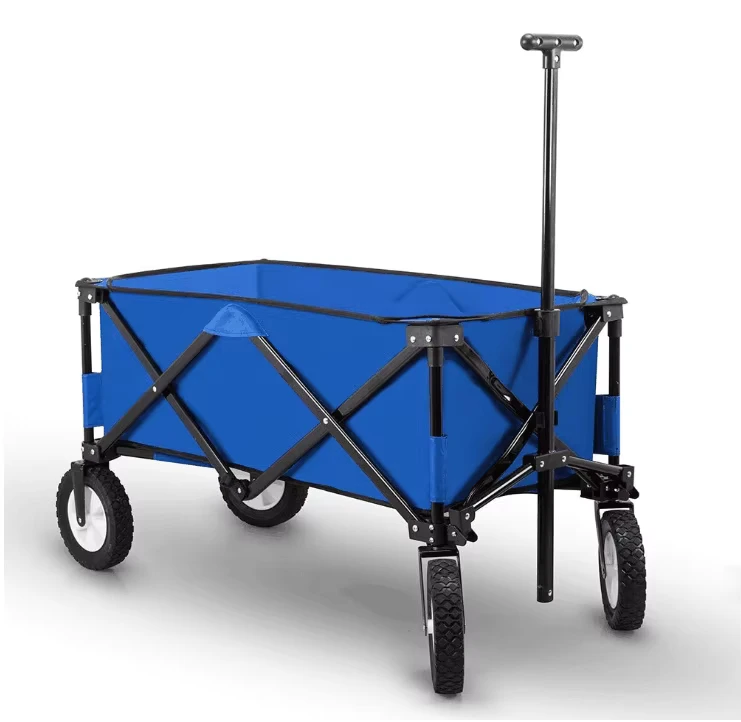 4 Way Portable Shopping Wagon Multifunctional Outdoor Camping Beach Fishing Folding Hand Cart