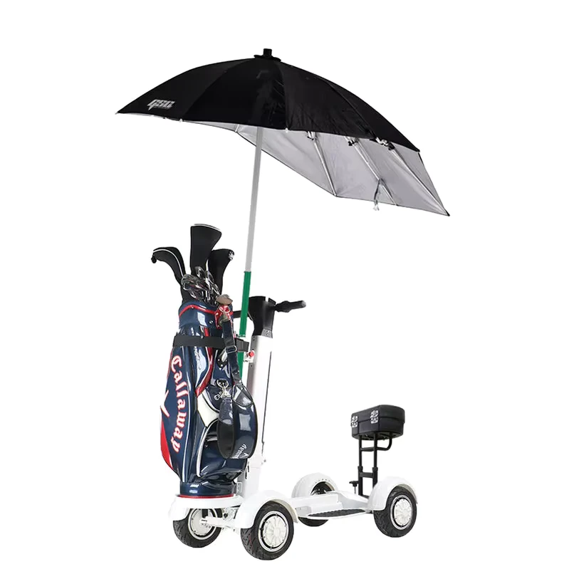 4 Wheel 2000W Brushless Motor Portable Electric Golf Scooter Aluminum Alloy Folding Trolley NFC Unlock 20km/h Speed