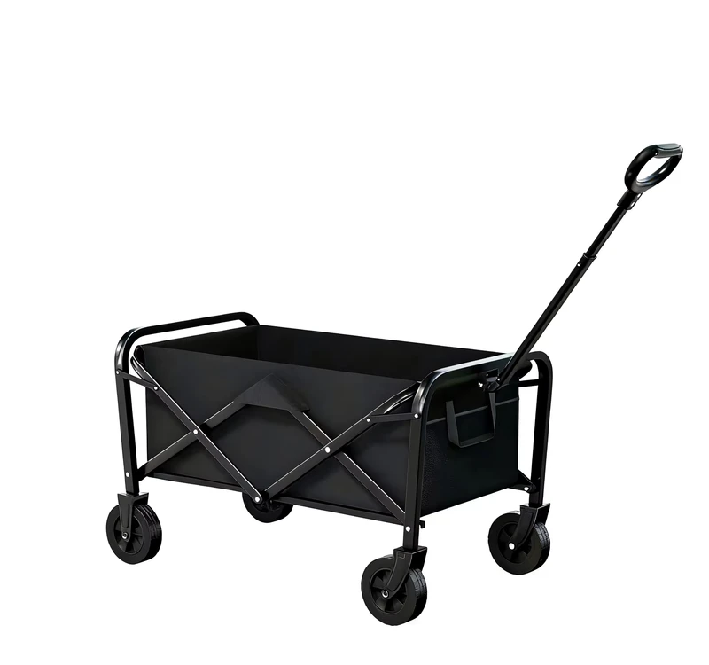 4 Wheel Collapse Wagon Foldable Utility Garden Cart Camping Beach Wagon Outdoor Canopy Trolley