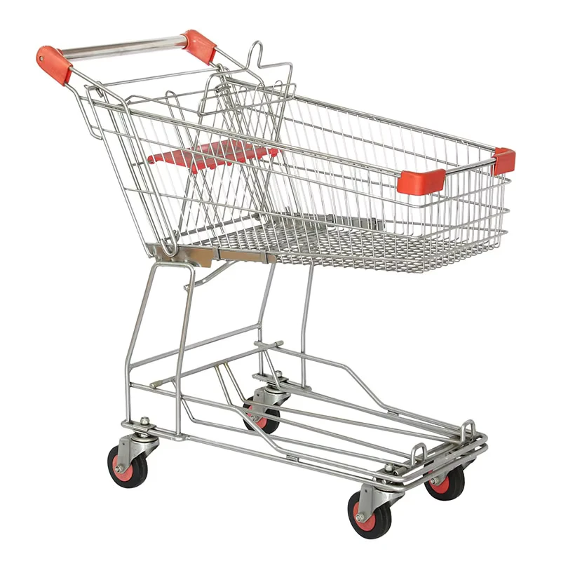 4 Wheel Handle Shopping Trolley Shopping Cart With Baby Seat