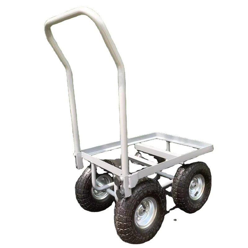 4 Wheel Logistics Carts Multifunction Storage Trolley Cage Folding Hand Truck Cage Cart Wagon Warehouse Hand Trolley