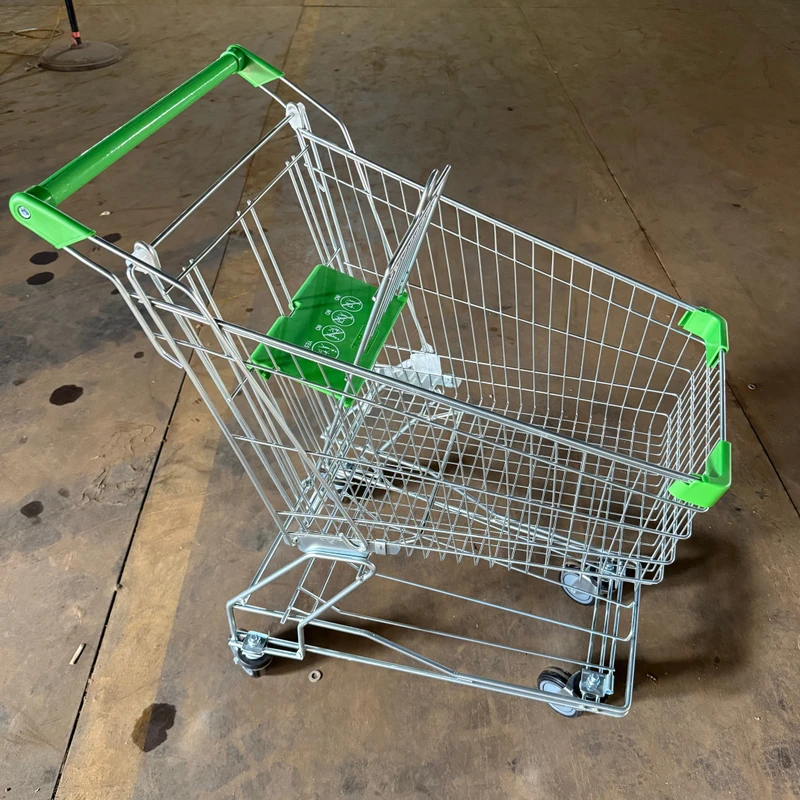 4 Wheel Metal Supermarket Shopping Trolley