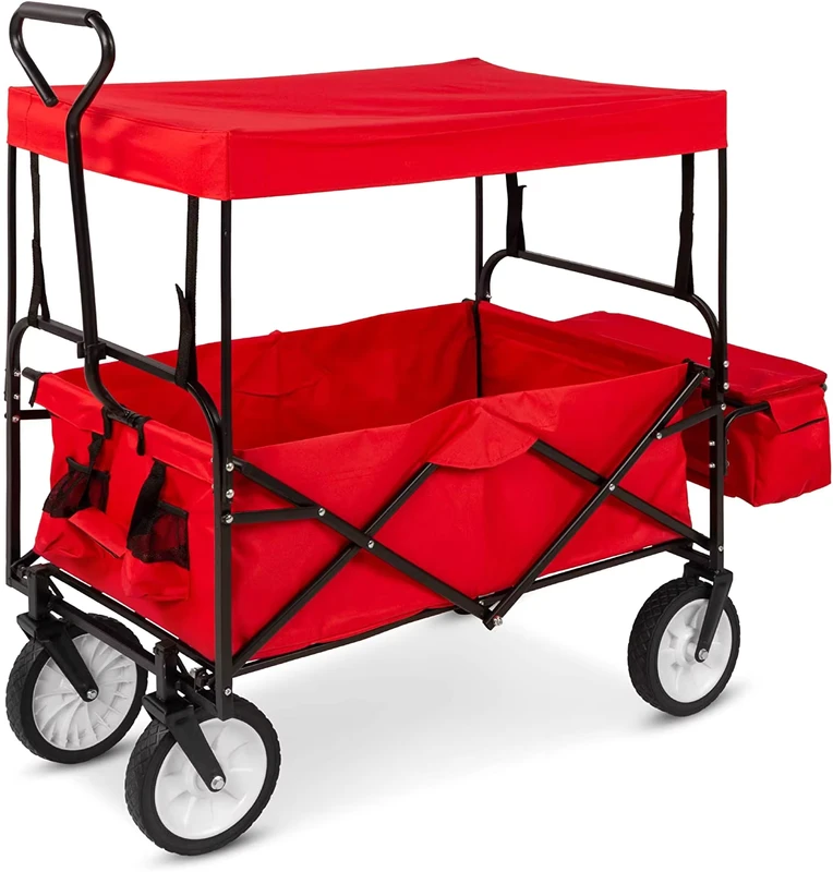 4 Wheel Outdoor Camping Foldable Kids Wagon Folding Utility Beach Sport Wagon
