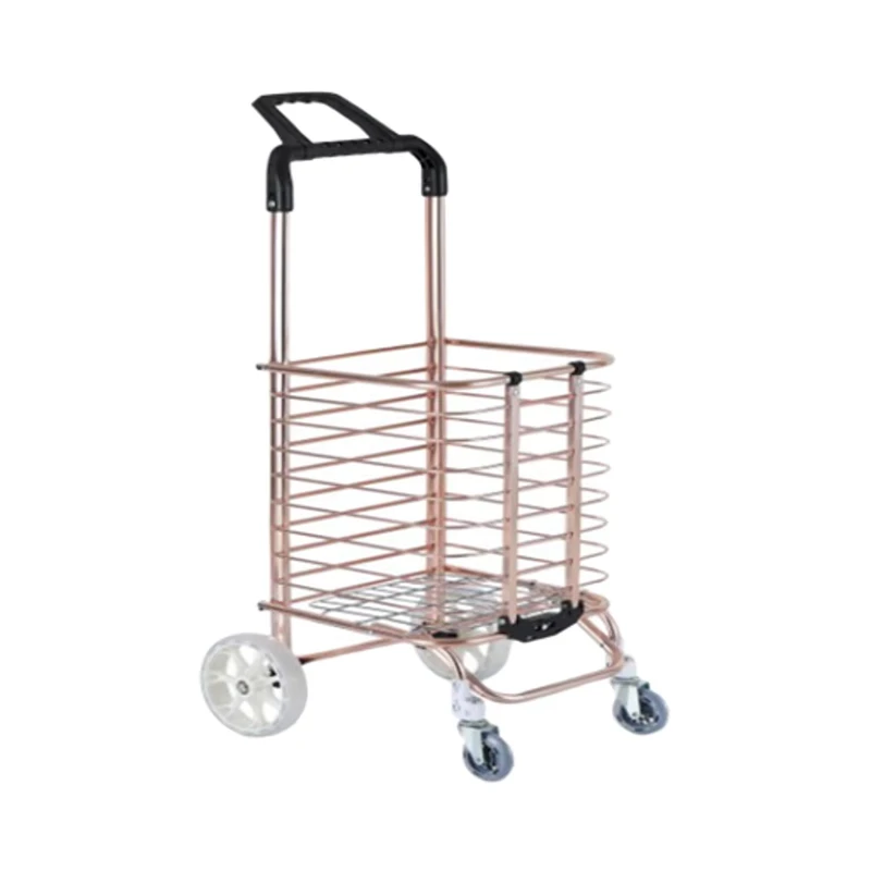 4 Wheel Supermarket Store Mobile Portable Foldable Camping Car Bag Stair Climbing Shopping Trolley with Wheels