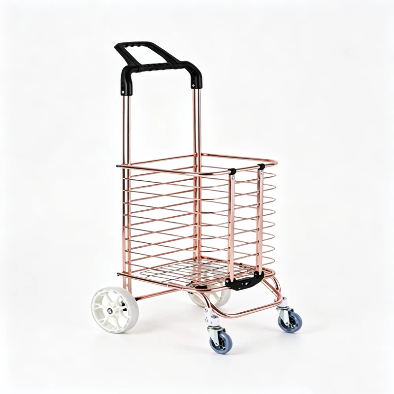 4 Wheel Supermarket Store Mobile Portable Foldable Camping Car Bag Stair Climbing Shopping Trolley with Wheels