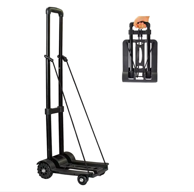 4 Wheels Lightweight Folding Hand Cart Dolly Fold up Hand Truck Portable Utility Moving Shopping Cart