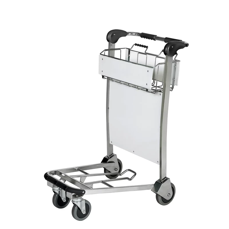 4 wheel Stainless Steel Airport Trolley Made of Durable PP Material with Anti pinch Joints
