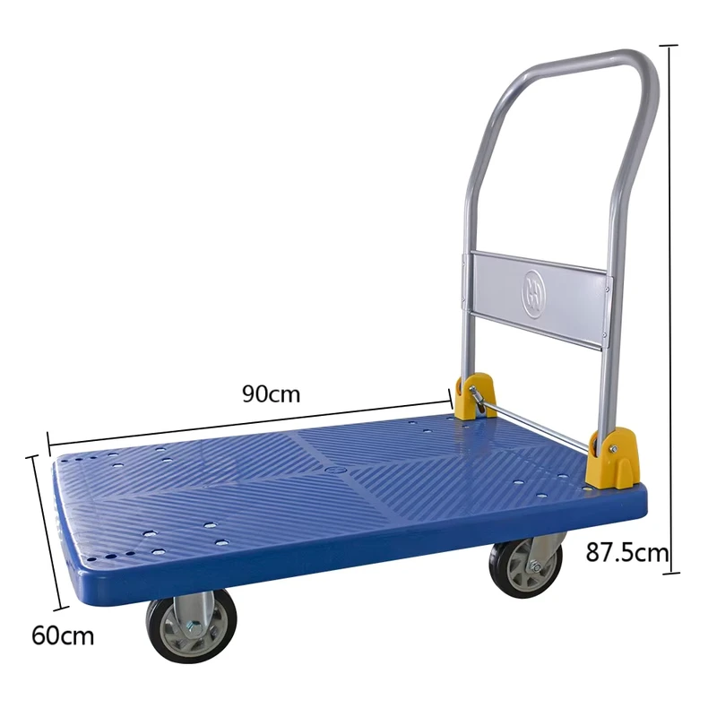 400 Kg Loading Plastic Platform Trolley Folding Hand Cart Trolleys