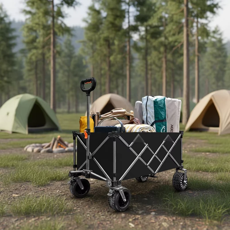 4000mah Multifunction Foldable Electric Steel Platform Wagon Cart Trolley OEM Tools Outdoor Camping Beach