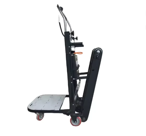 400KG 1200W Electric Wheel Crawler Stair Climbing Machine Steel Platform Lift Hand Cart Trolley