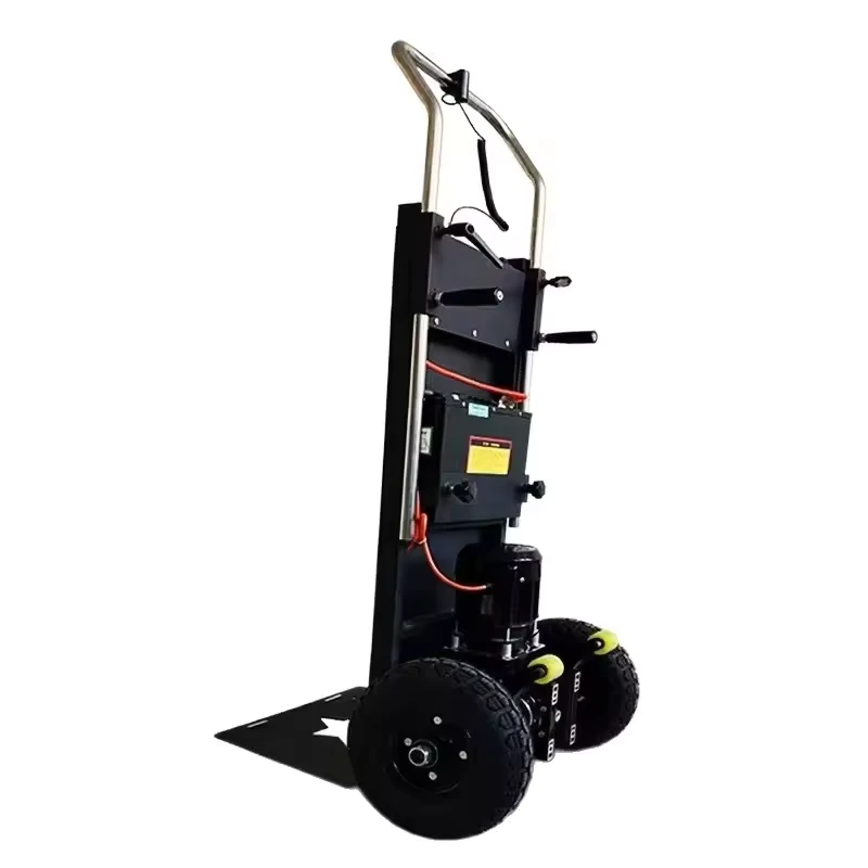 400kg Electric Stair Climbing Cart Steel Folding Hand Trolley Platform Structure for Cargo Handling OEM Customized Support