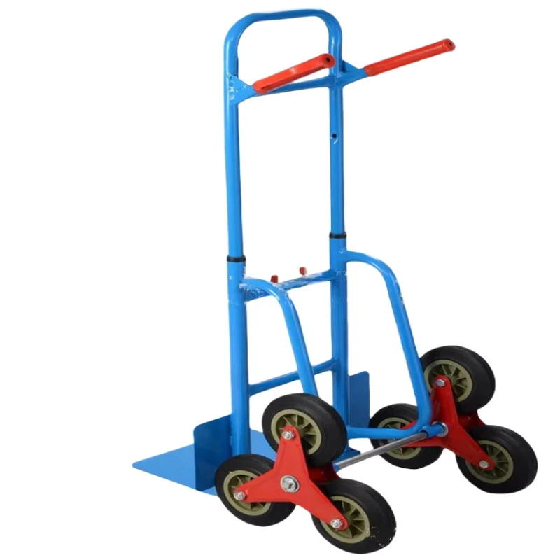 400kg Heavy Duty Three Wheel Foldable Platform Stair Climber Trolley Shopping Cart with Steel Frame