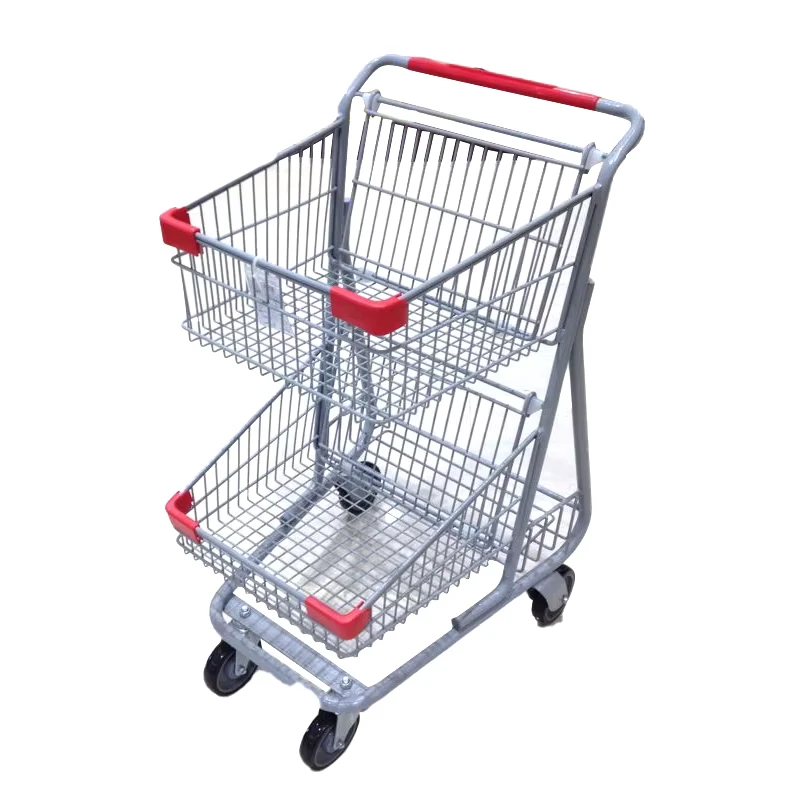 41L Large Capacity Metal Grocery Carts Supermarket Shopping Cart Shopping Trolly