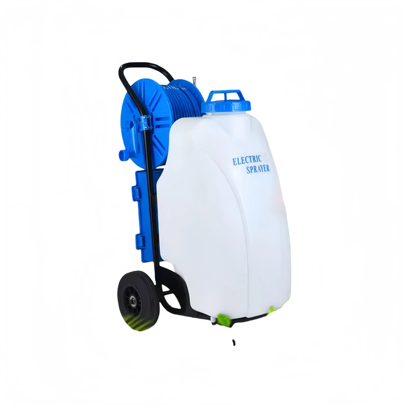 45L Portable Electric Sprayer Trolley Rechargeable Battery High Pressure Hand Push Sprayer