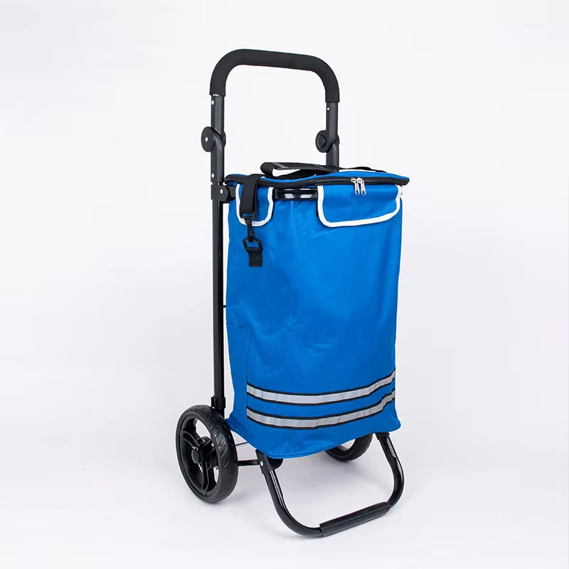 47L Capacity Granny Shopping Trolley Bag for Vegetable Folding Shopping Trolley Cart