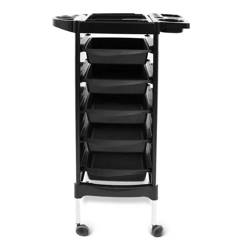 5 Drawer Iron Hair Salon Cart Worktop Salon Trolley with Rolling Beauty Storage Customizable Hairdresser Spa Trolley