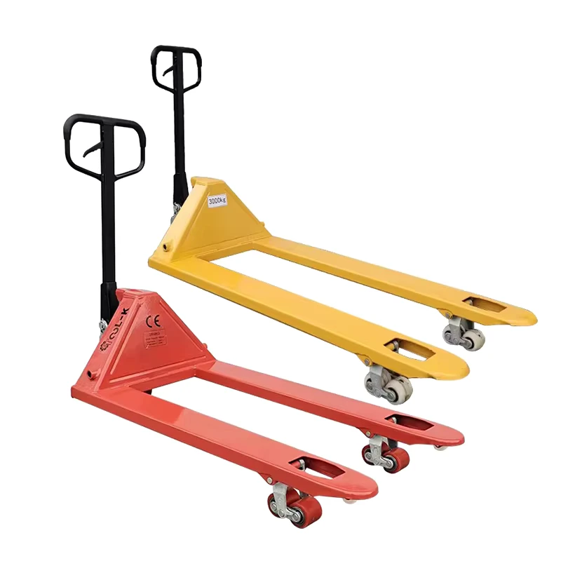 5 Ton Capacity Hydraulic Hand Pallet Truck Manual Pallet Jack PU Nylon Wheel Pallet Truck