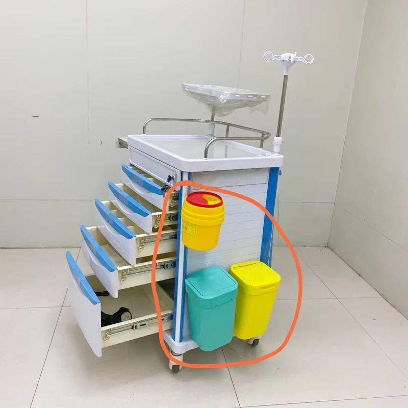 5-drawer Emergency Anesthesia Medicine Crash Cart for Hospital and Clinic Use