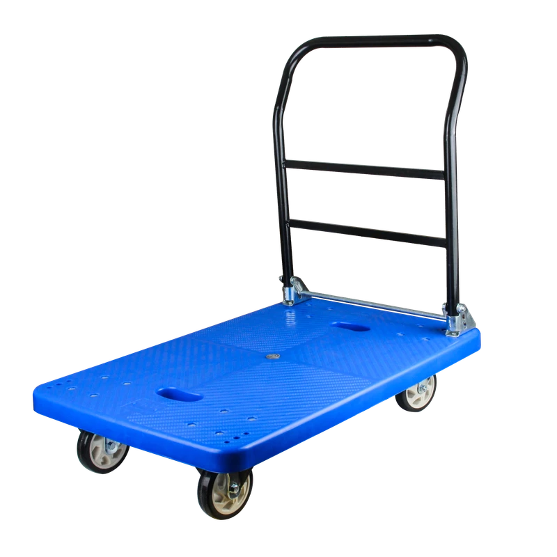 50*70 cm Foldable Plastic Flat Trolley 150kg Cleaning and Handling Express Light Flat Trolley