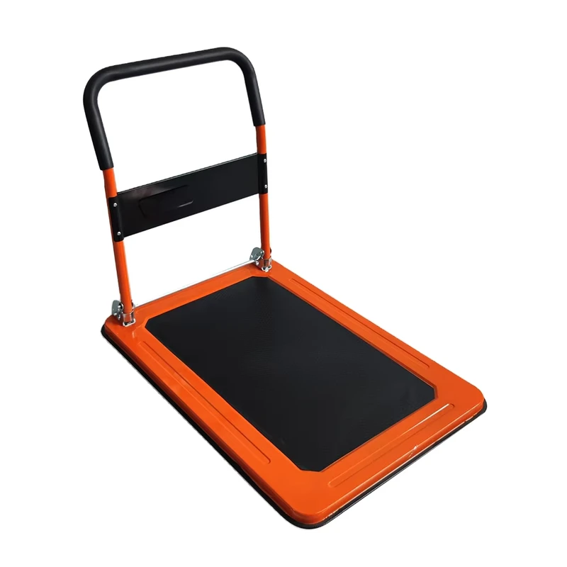 50*70cm 60*90cm Heavy Duty Hand Trolley Foldable Steel Platform Trolley 500kg