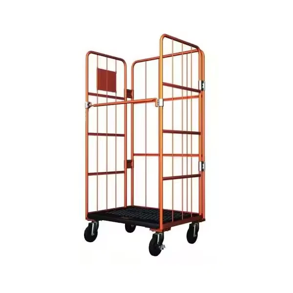 500KG Foldable Roll Cage Trolley 4 Wheel Heavy Duty Metal Stillage Roller Cart Storage Transport Trolley