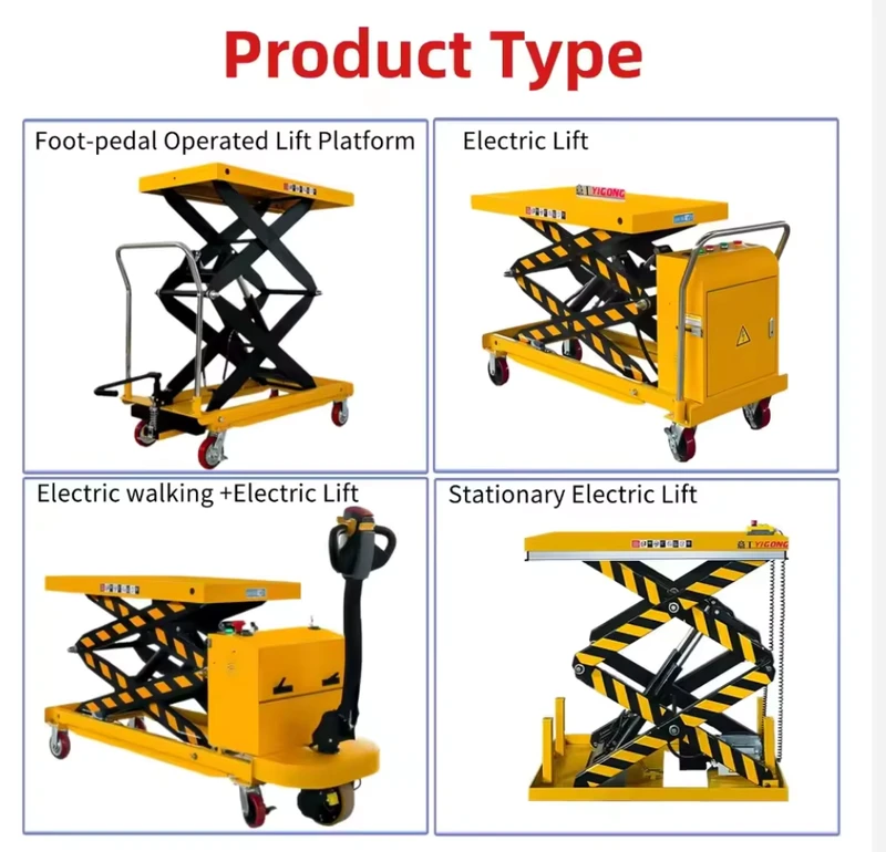 500KG1.3M Manual Scissor Lift Table Trolley Lifting Height Hydraulic Scissor Lift Table