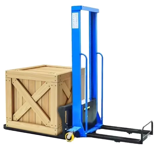 500kg 1000kg Manual Electric Hand Pushed Forklift Small Hydraulic Self Lift Stacker Remote Control New Lead Acid